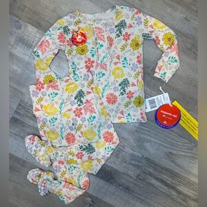 Magnetic Me Modal Footie Poet's Meadow Floral Print Foot Twotie 9-12 Months $44
